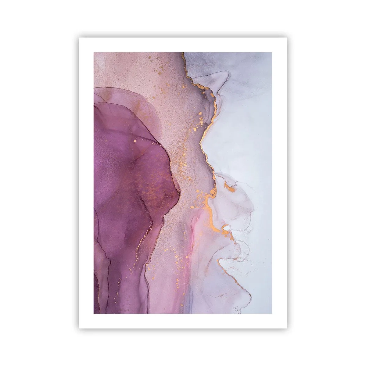 Poster - Lila en paarse golven - 50x70 cm