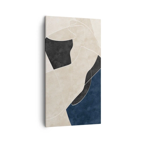 Schilderen op canvas - Abstracte compositie – kleurcontrast - 45x80 cm