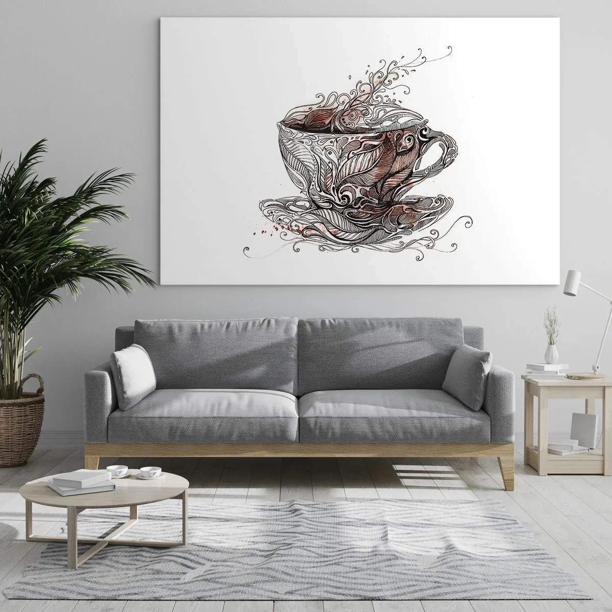 Schilderen op glas - Thee voor alles - 120x80 cm
