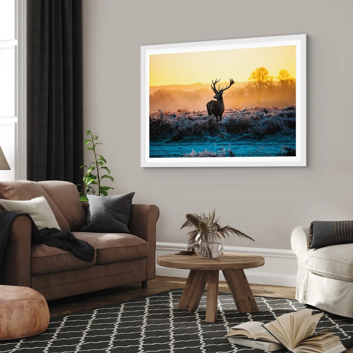 Poster in een witte lijst - Gekroond op zijn landgoed - 40x30 cm