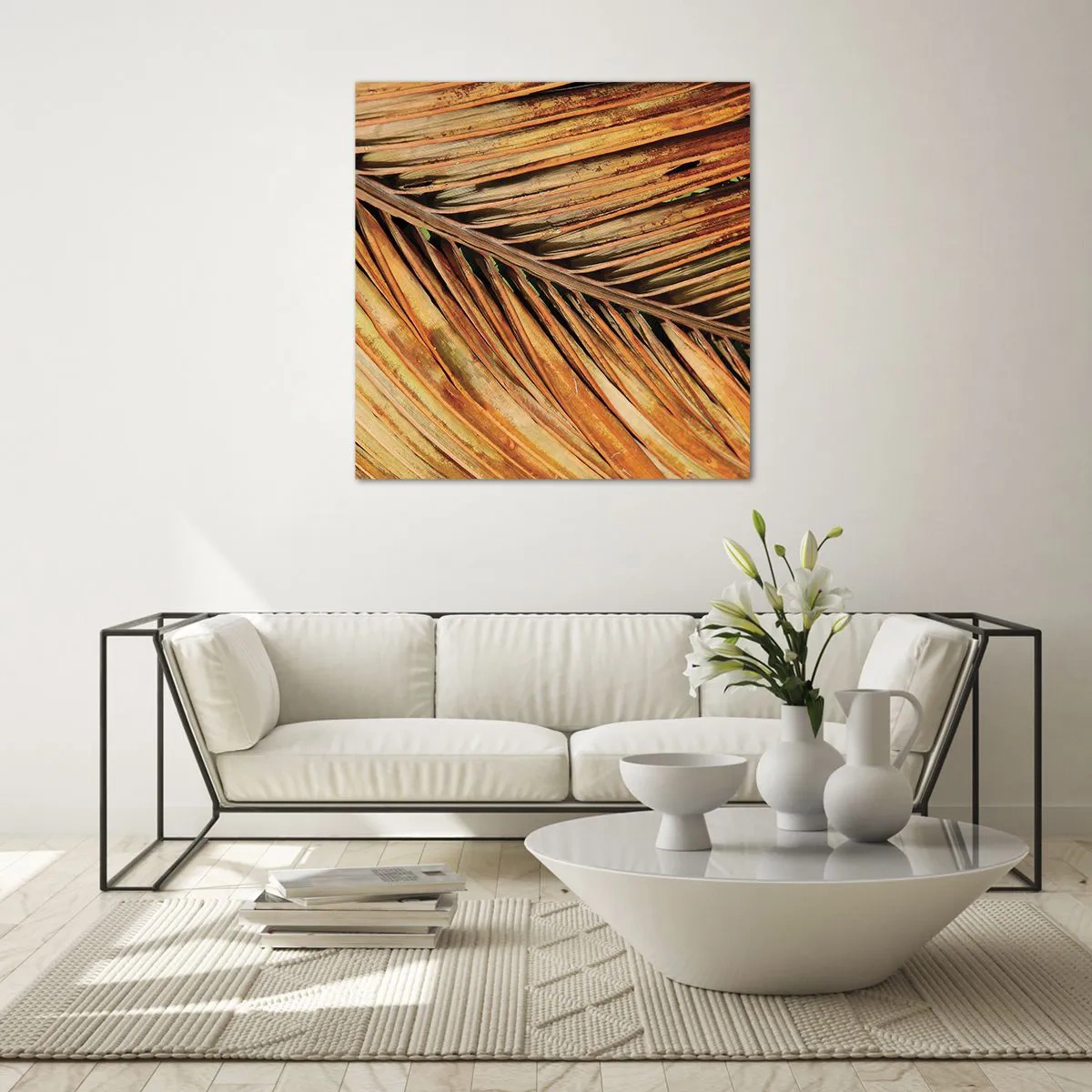 Schilderen op glas - Kokos goud - 40x40 cm