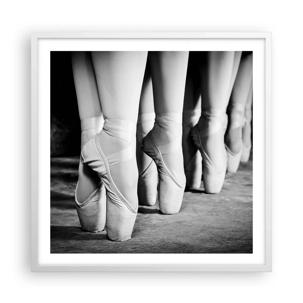 Poster in een witte lijst - Samen, lichtjes - 60x60 cm