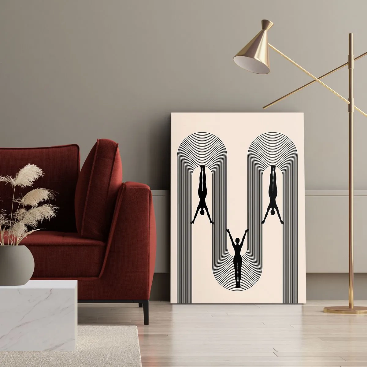 Schilderen op canvas - Op zijn kop - 50x70 cm