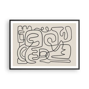 Poster in een zwarte lijst - Volg het pad - 100x70 cm