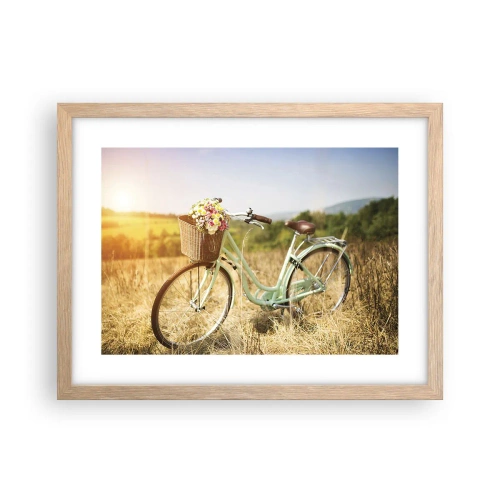 Een poster in een licht eiken lijst - Ik blijf hier nog even - 40x30 cm