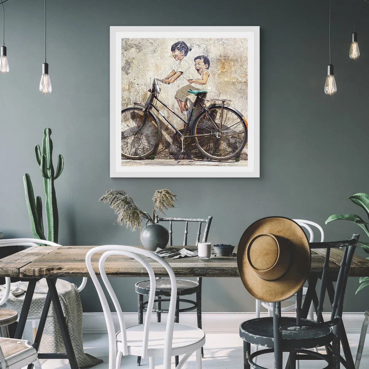 Poster in een witte lijst - Waar of niet waar? - 40x40 cm