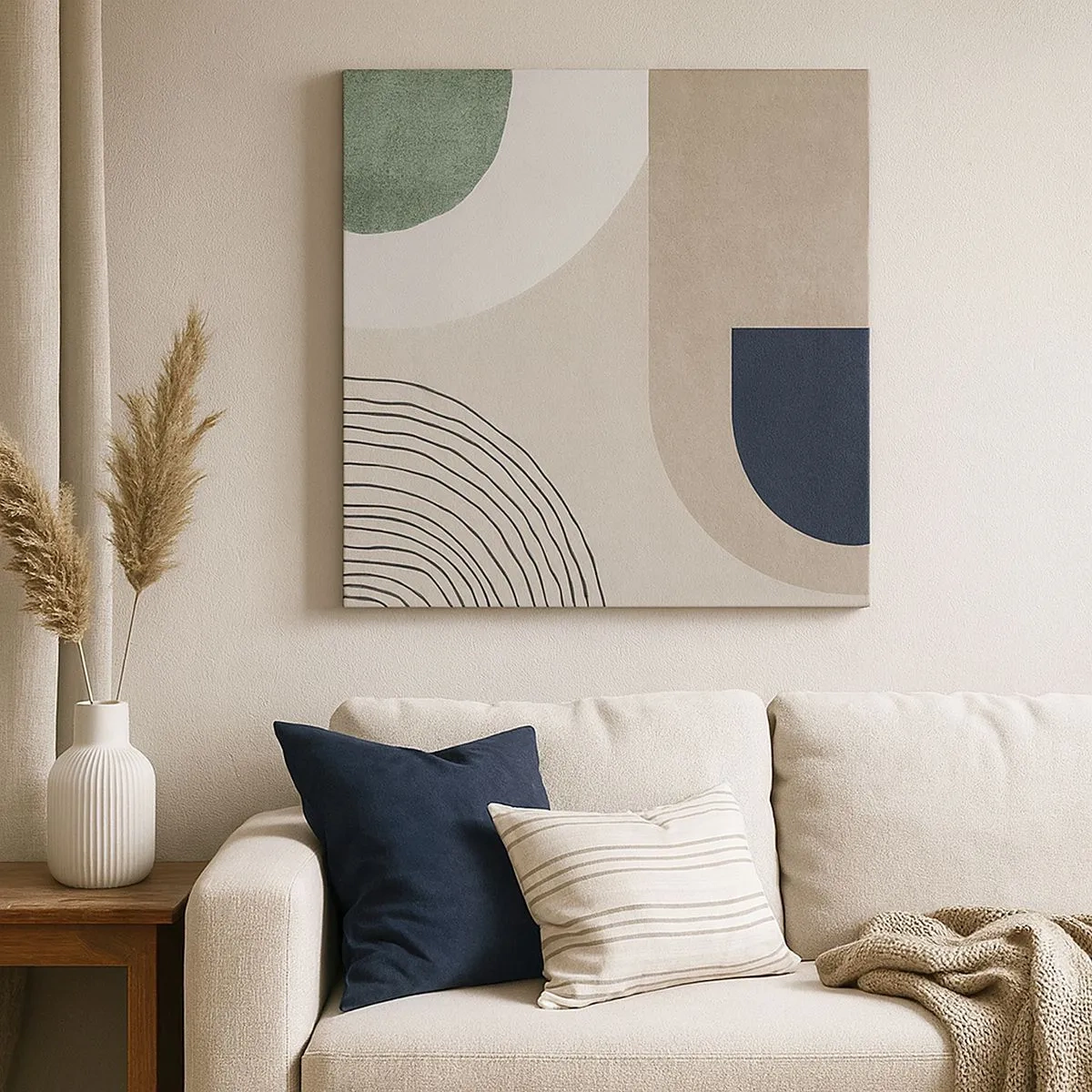 Schilderen op canvas - De zachtheid van het ovaal - 30x30 cm