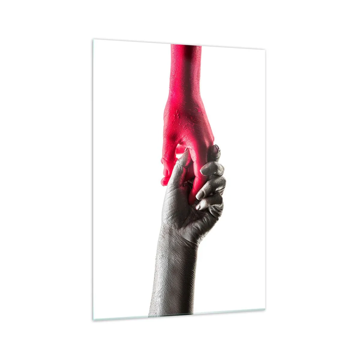 Schilderen op glas - Samen, hoewel anders - 70x100 cm