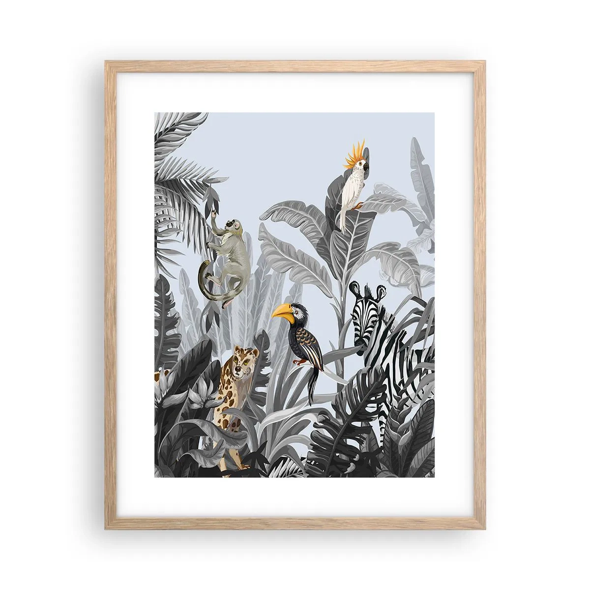 Een poster in een licht eiken lijst - Afrikaans sprookje - 40x50 cm