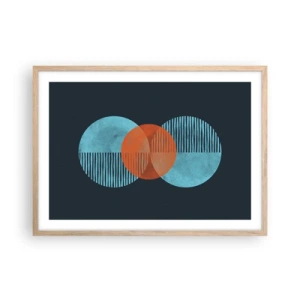 Een poster in een licht eiken lijst - Symmetrische compositie - 70x50 cm