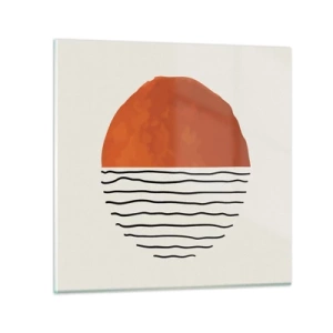 Schilderen op glas - In het Japanse klimaat - 50x50 cm