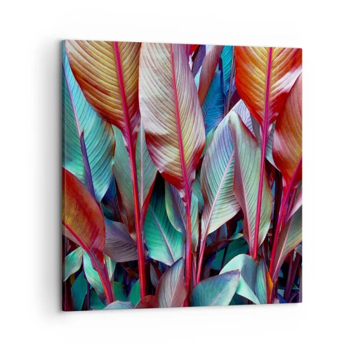 Schilderen op canvas - Een kleurrijk struikgewas - 50x50 cm