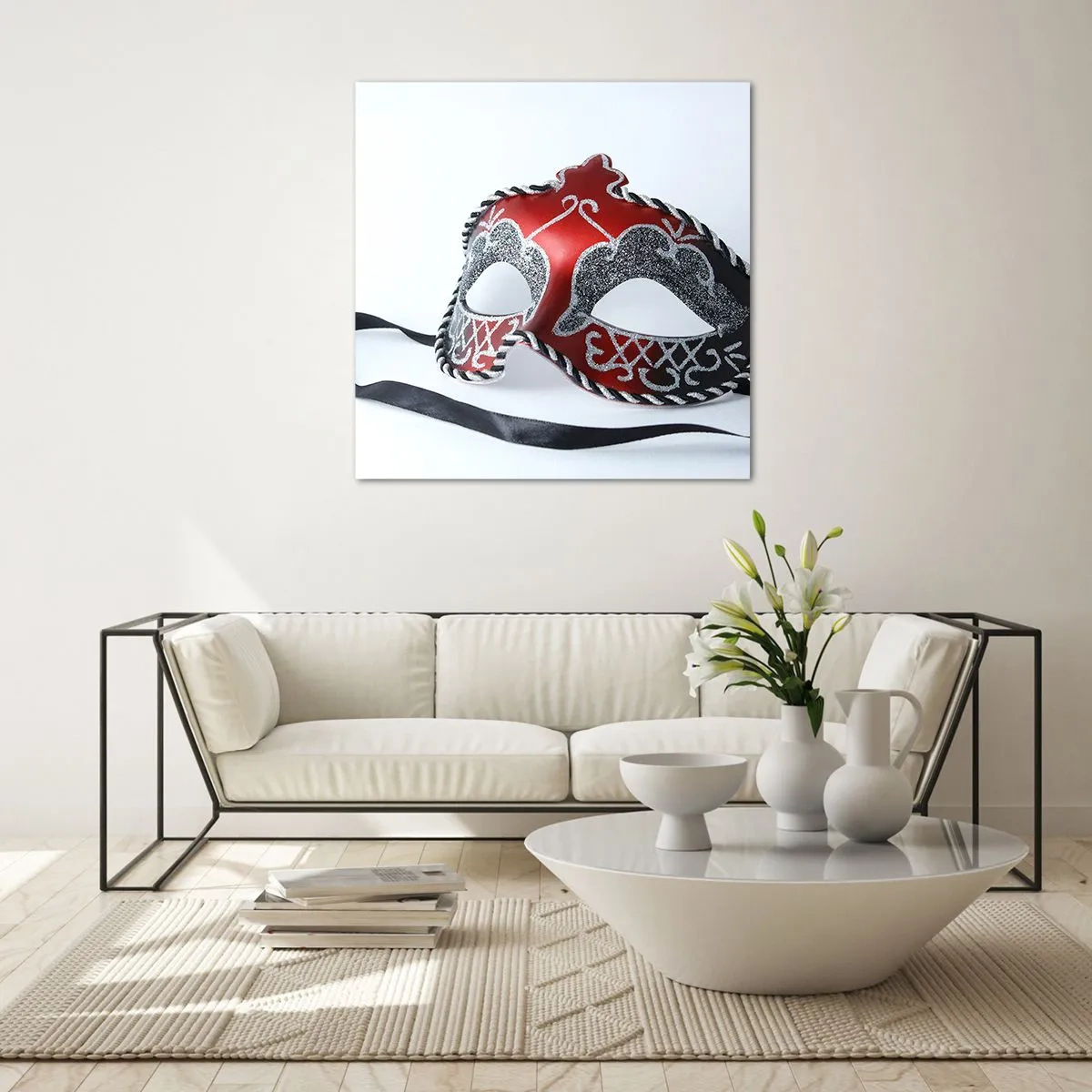 Schilderen op glas - Uitnodiging voor het bal - 60x60 cm