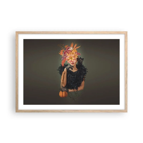 Een poster in een licht eiken lijst - De spreuk van een heks - 70x50 cm