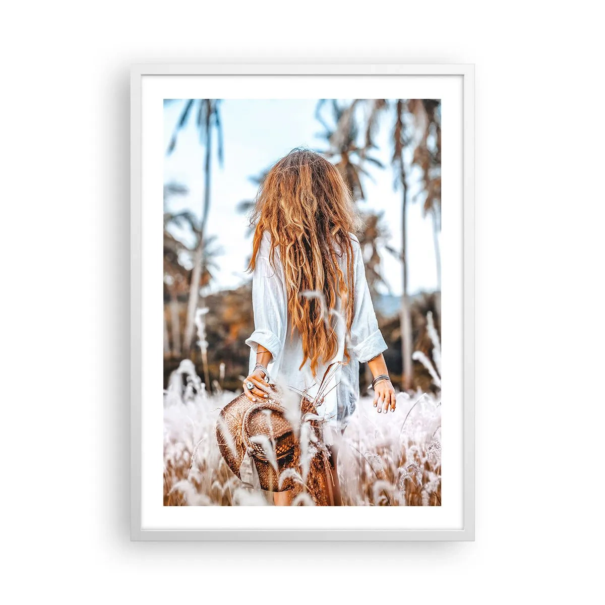 Poster in een witte lijst - Geboren uit graspluis - 50x70 cm