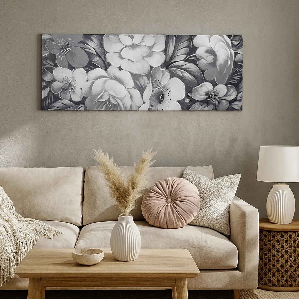 Schilderen op canvas - Zelfs in grijs mooi - 30x30 cm