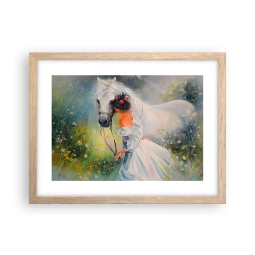 Een poster in een licht eiken lijst - Als uit een mooie droom - 40x30 cm