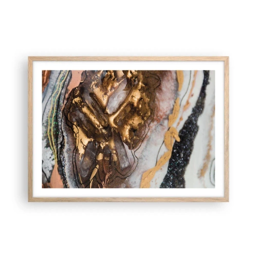 Een poster in een licht eiken lijst - Het element aarde - 70x50 cm