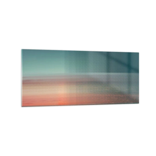 Schilderen op glas - Abstractie: golven van licht - 120x50 cm