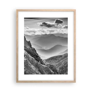 Een poster in een licht eiken lijst - Tot aan de horizon - 40x50 cm