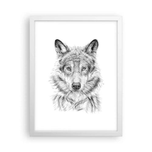 Poster in een witte lijst - Een geboren leider - 30x40 cm