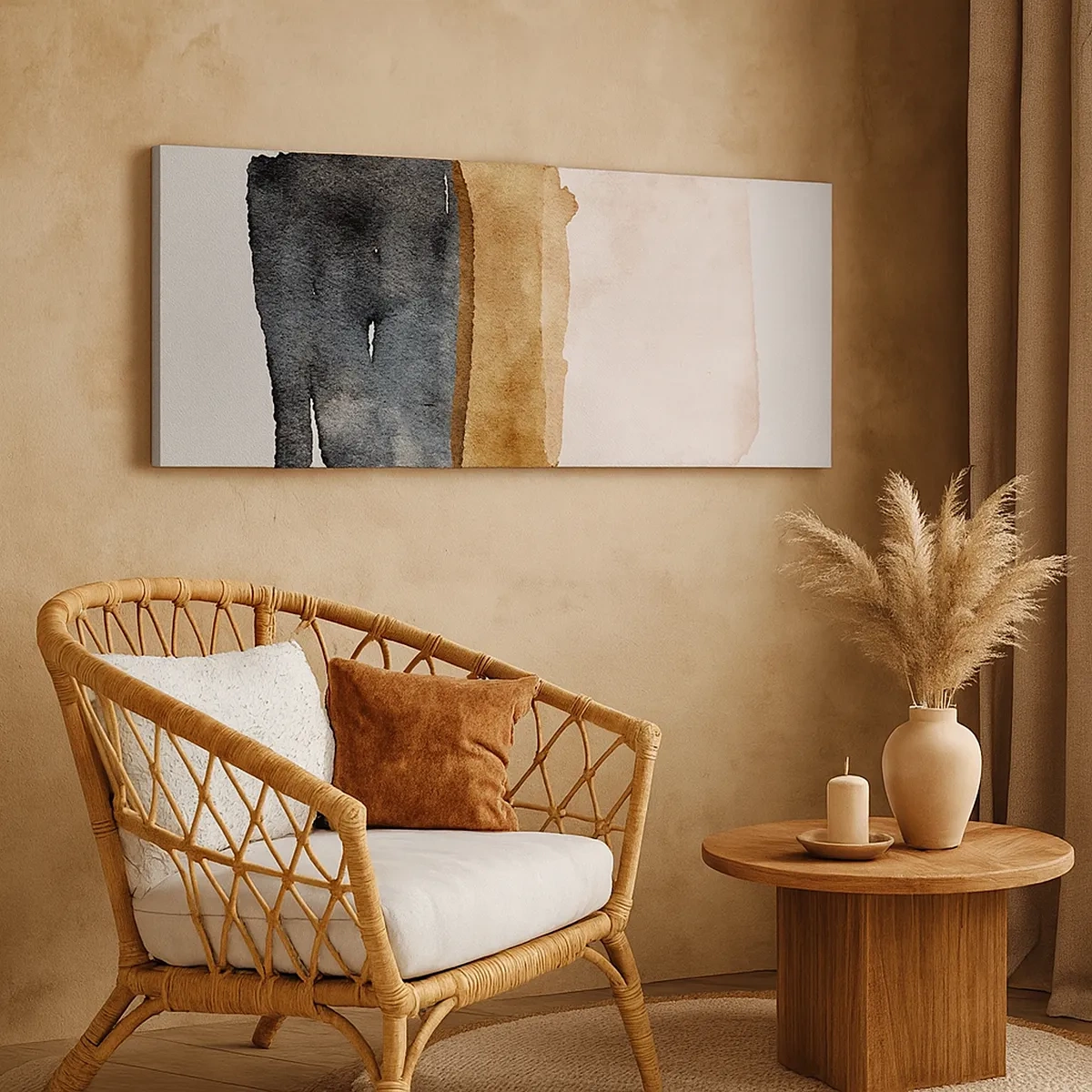 Schilderen op canvas - De samenstelling van de kleuren van de aarde - 30x30 cm