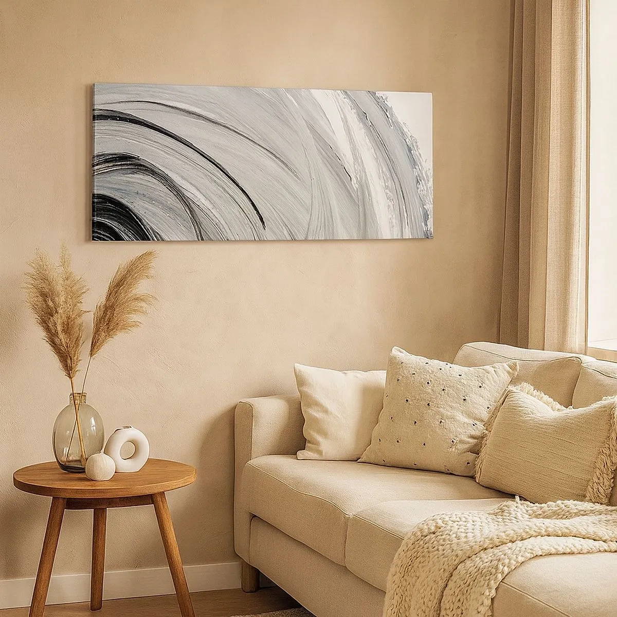 Schilderen op canvas - Orbitale samenstelling - 100x40 cm