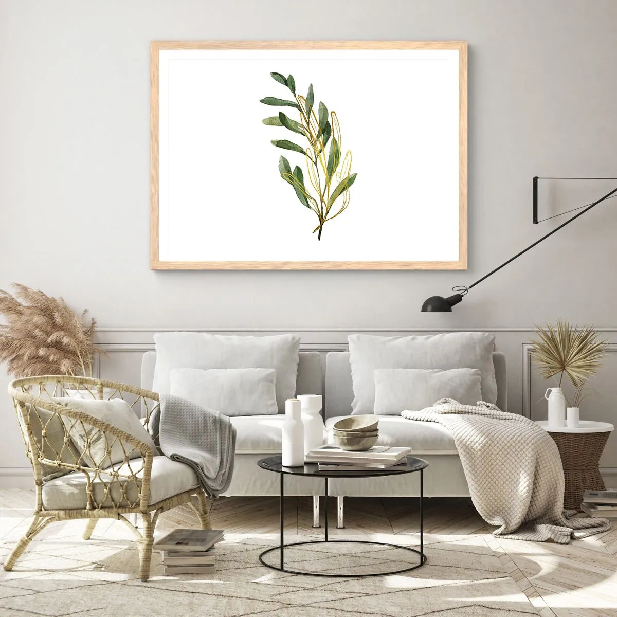 Een poster in een licht eiken lijst - Alles wat goed is - 40x30 cm