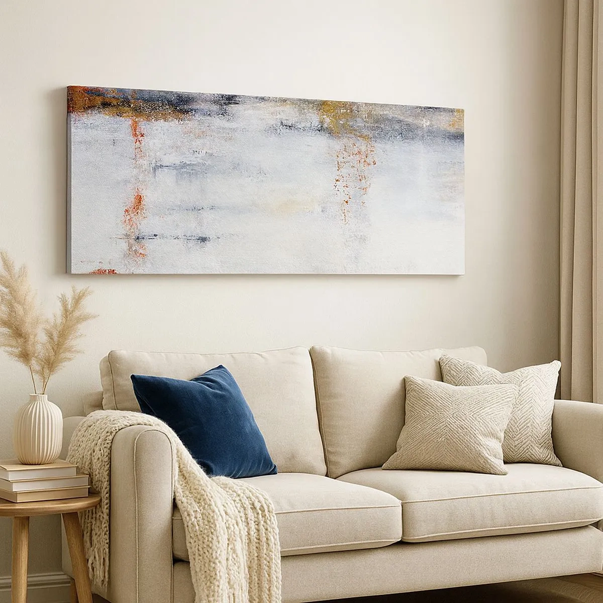 Schilderen op canvas - Achter de luchtgordijn - 100x40 cm