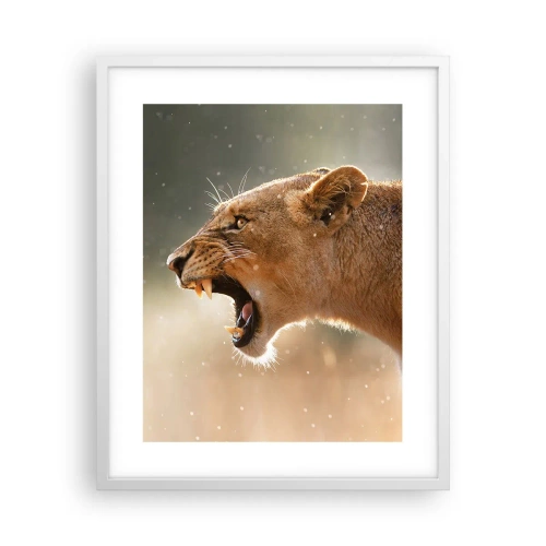 Poster in een witte lijst - Probeer niet te luisteren - 40x50 cm