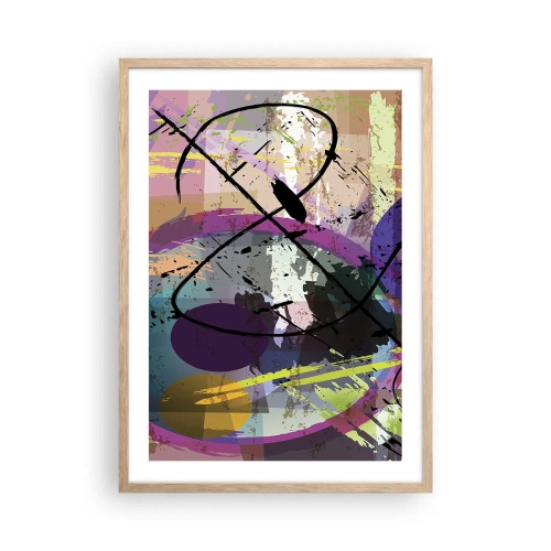 Een poster in een licht eiken lijst - Je kunt rechtdoor of rondom - 50x70 cm