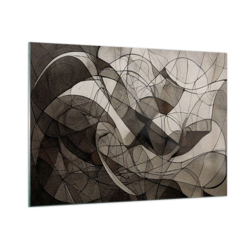 Schilderen op glas - Circulatie van aardekleuren - 100x70 cm