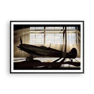 Poster in een zwarte lijst - De rust van een krijger - 100x70 cm