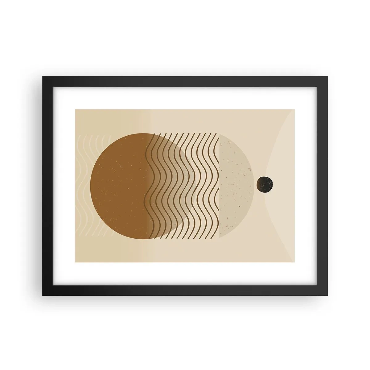 Poster in een zwarte lijst - Over de oorsprong van geometrische figuren - 40x30 cm