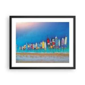 Poster in een zwarte lijst - Vanuit vogelperspectief - 50x40 cm