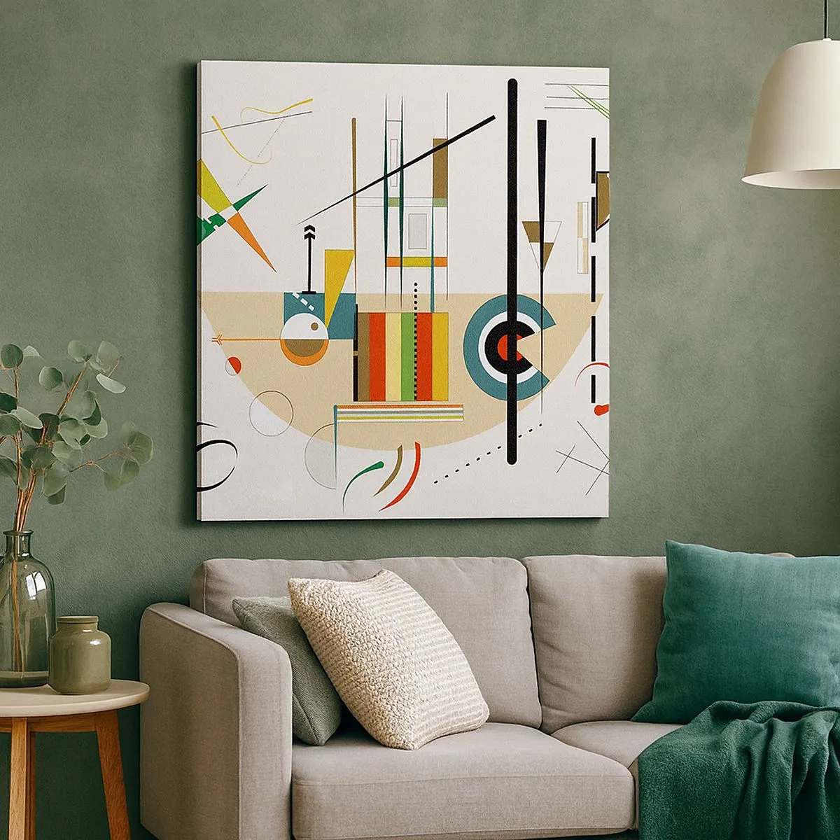 Schilderen op canvas - En de wereld lacht - 30x30 cm