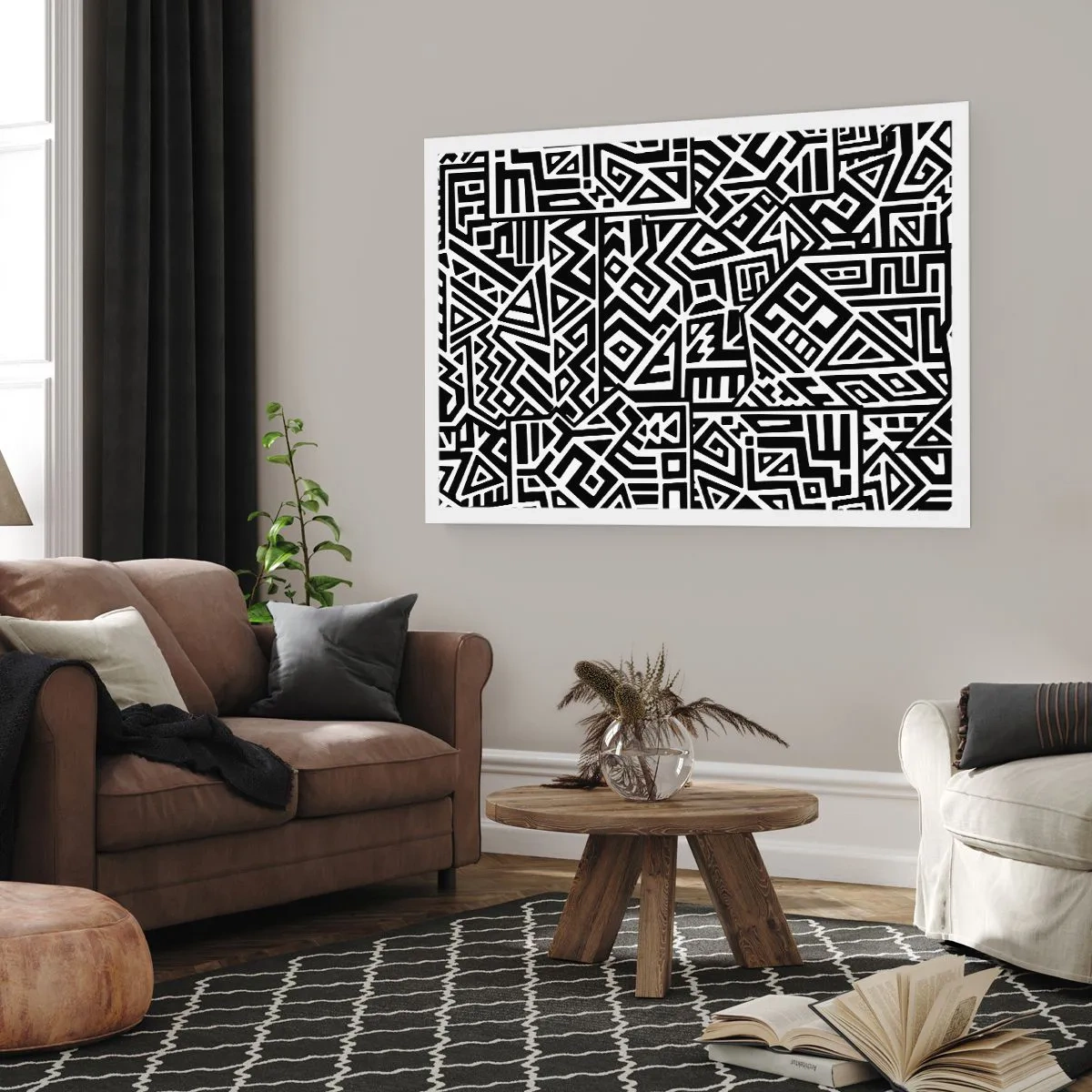 Poster - Pre-Columbiaanse compositie - 100x70 cm