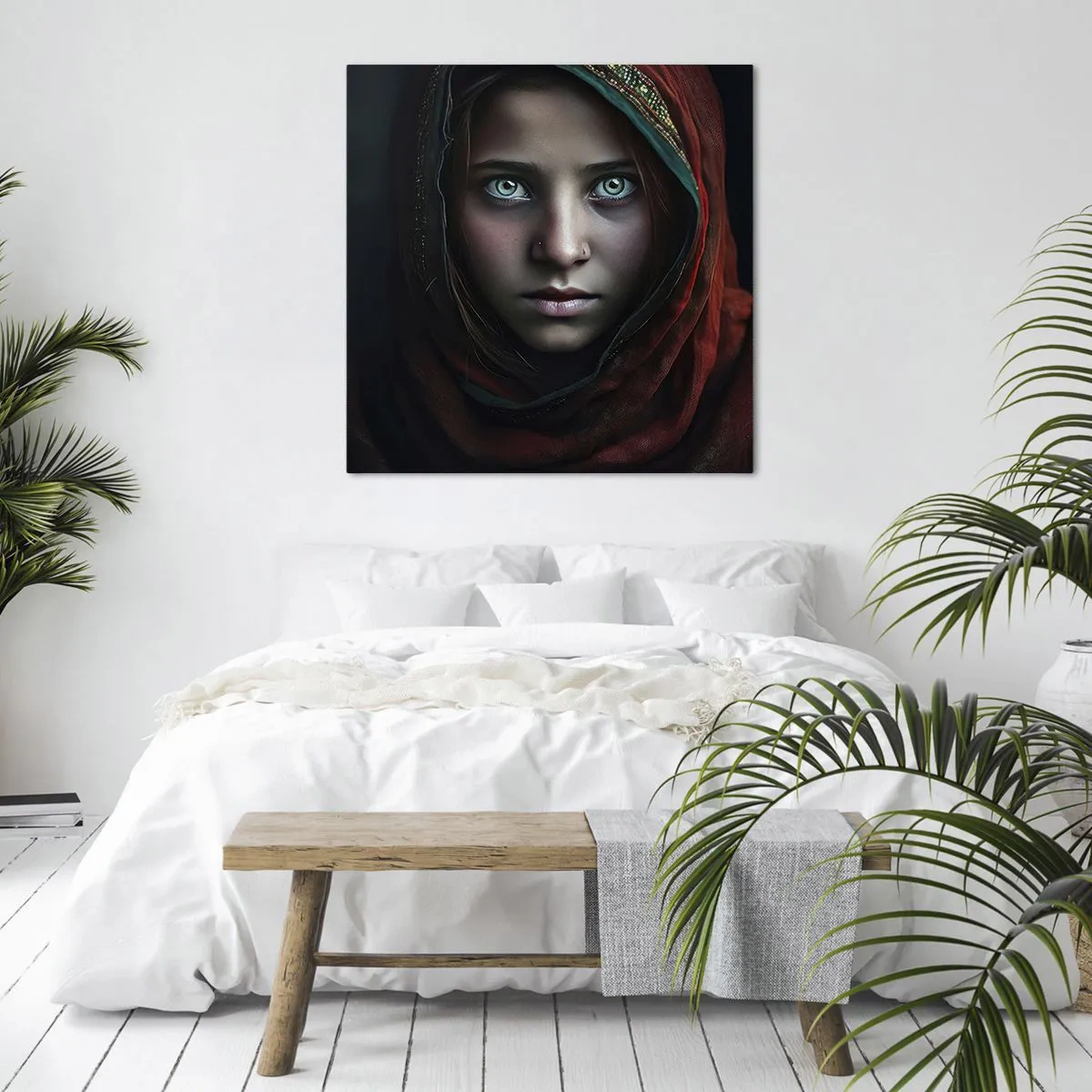 Schilderen op canvas - Oosterse prinses - 40x40 cm