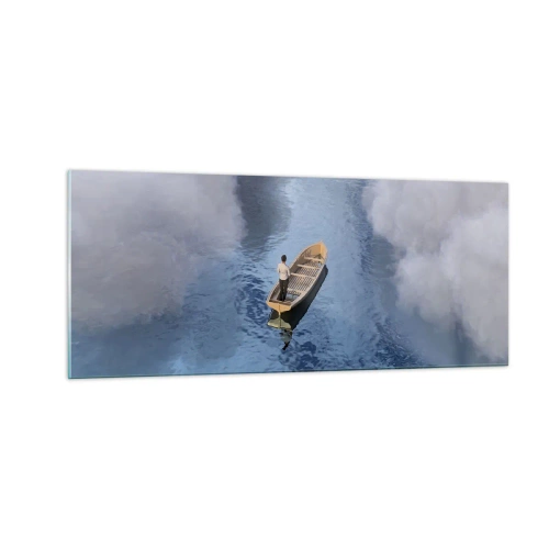 Schilderen op glas - Leven – reis – onbekend - 100x40 cm