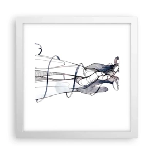 Poster in een witte lijst - Touch-studie - 30x30 cm