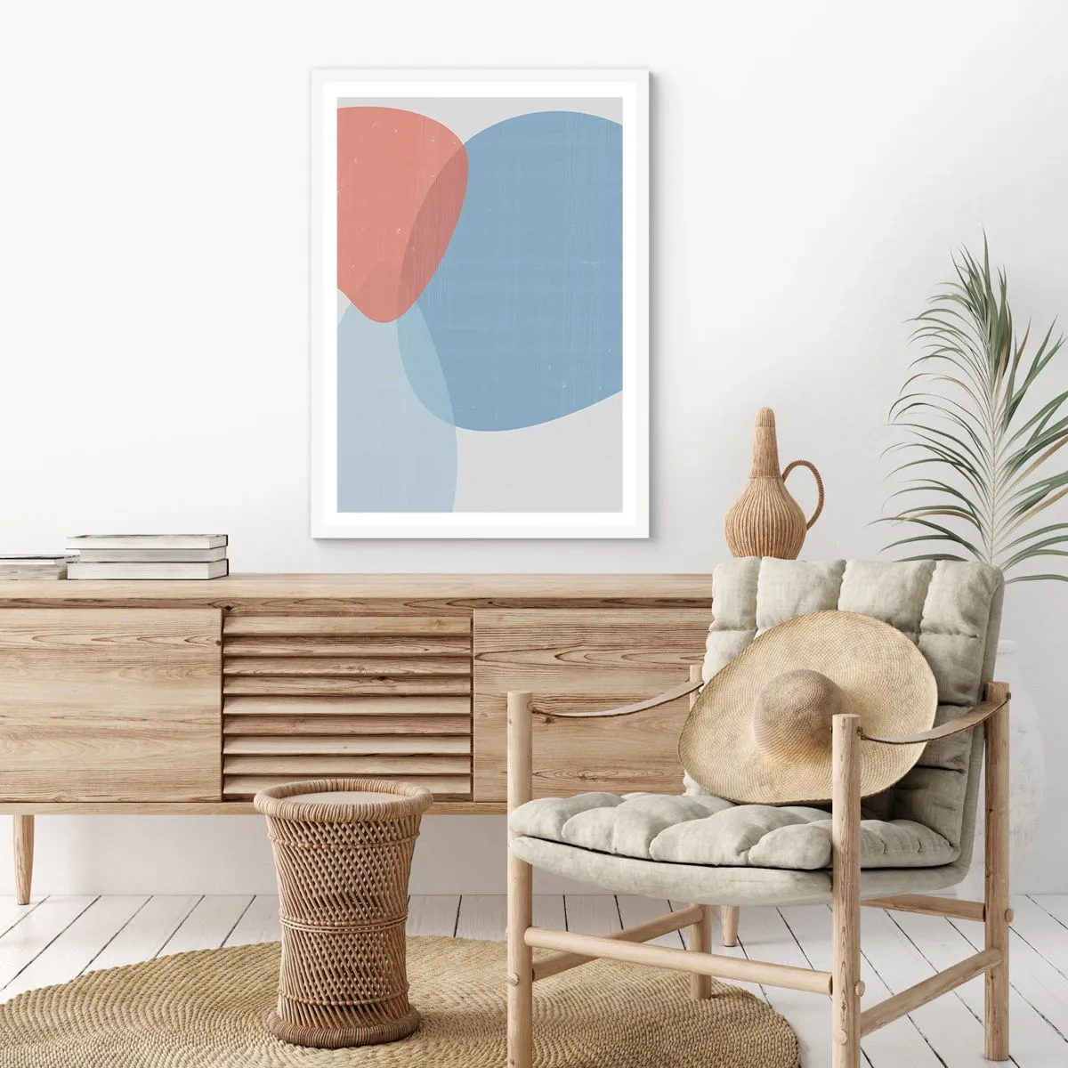 Poster in een witte lijst - Pastelkleurige relaties - 40x50 cm