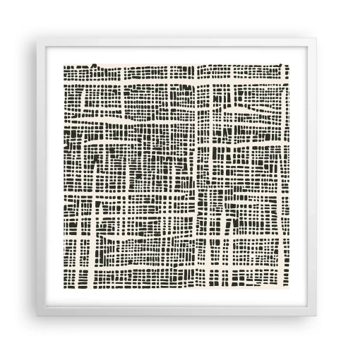 Poster in een witte lijst - Geweven compositie - 50x50 cm