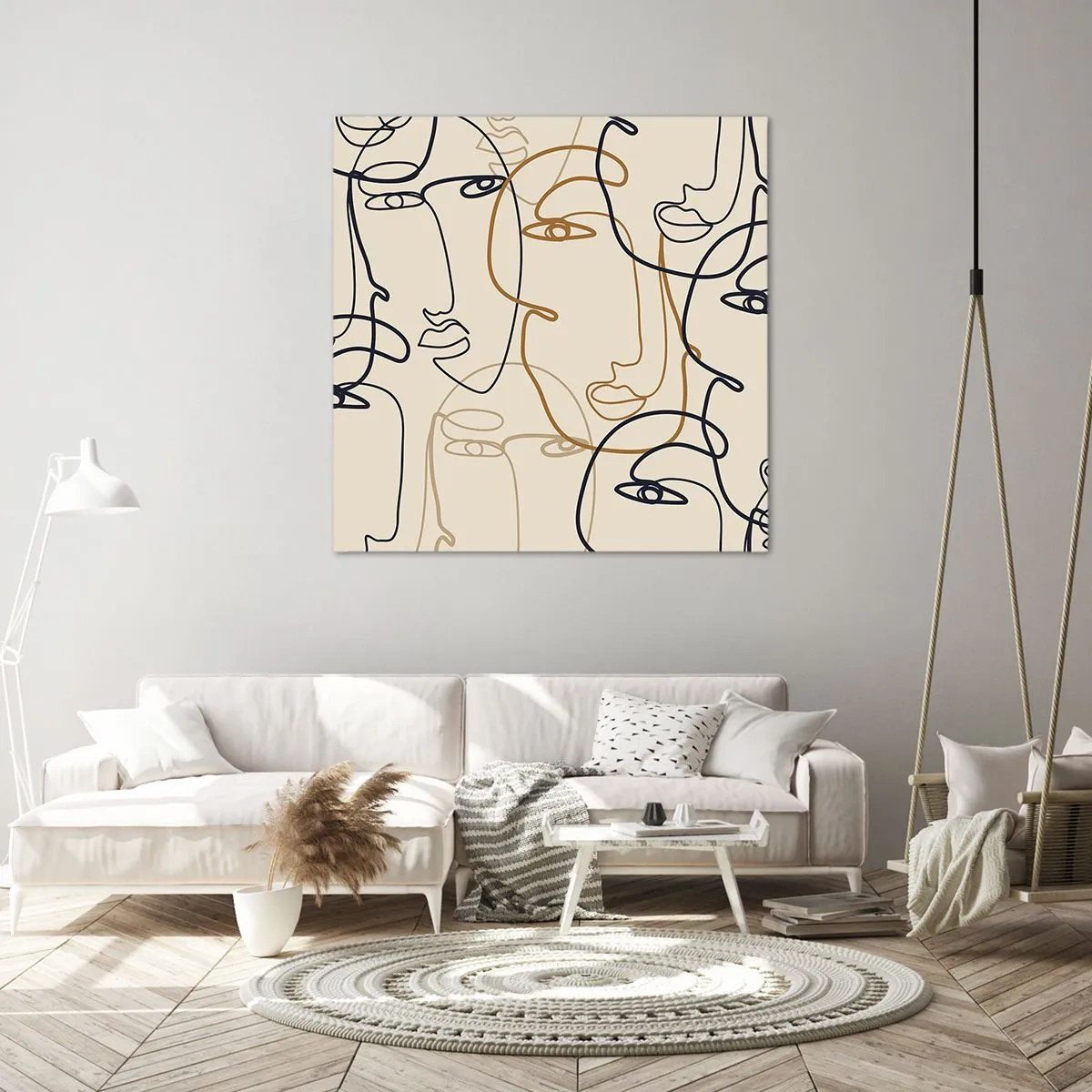 Schilderen op canvas - Het portret is vermenigvuldigd - 40x40 cm