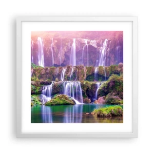 Poster in een witte lijst - Trap naar de hemel - 40x40 cm