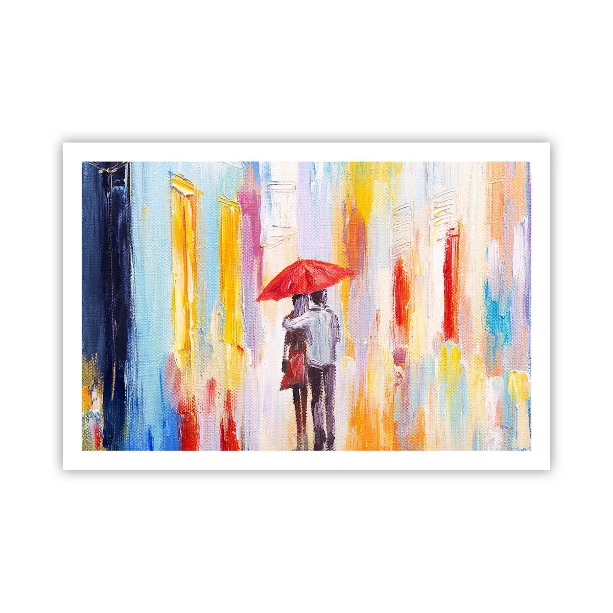 Poster - Laat het maar regenen - 91x61 cm