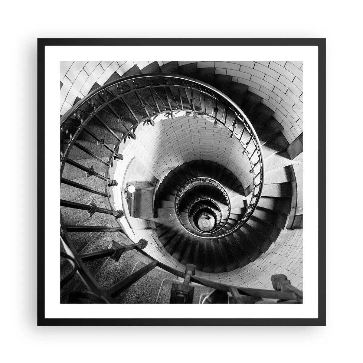 Poster in een zwarte lijst - Hoger en hoger - 60x60 cm