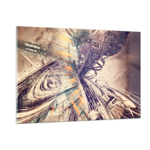 Schilderen op glas - In grote haast - 120x80 cm