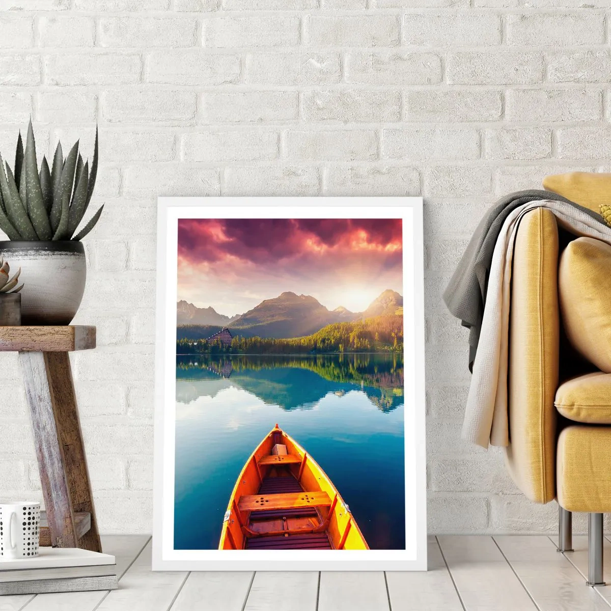 Poster in een witte lijst - Niets tegen de natuur - 70x100 cm