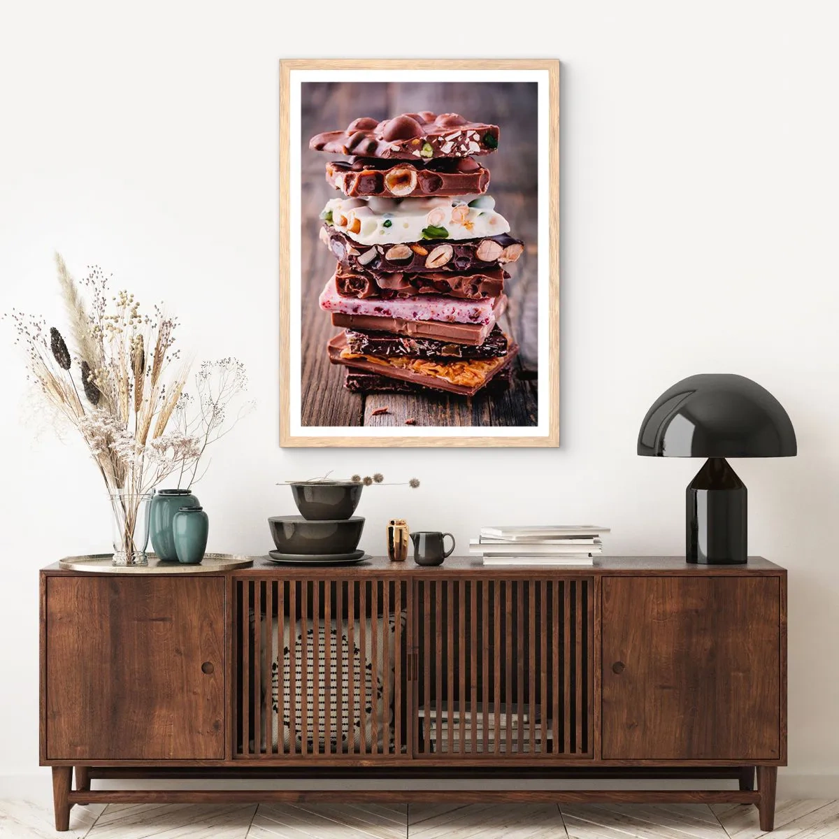 Een poster in een licht eiken lijst - Een heerlijk vooruitzicht - 70x100 cm