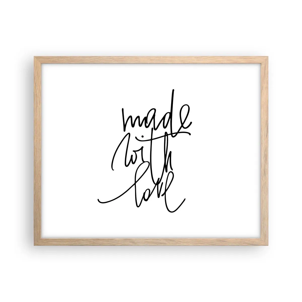 Een poster in een licht eiken lijst - Het beste merk - 50x40 cm